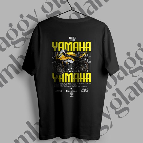 Yamaha R6 Baskılı Siyah Tişört