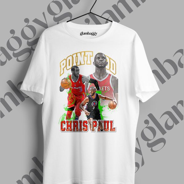 Chris Paul Baskılı Beyaz Tişört