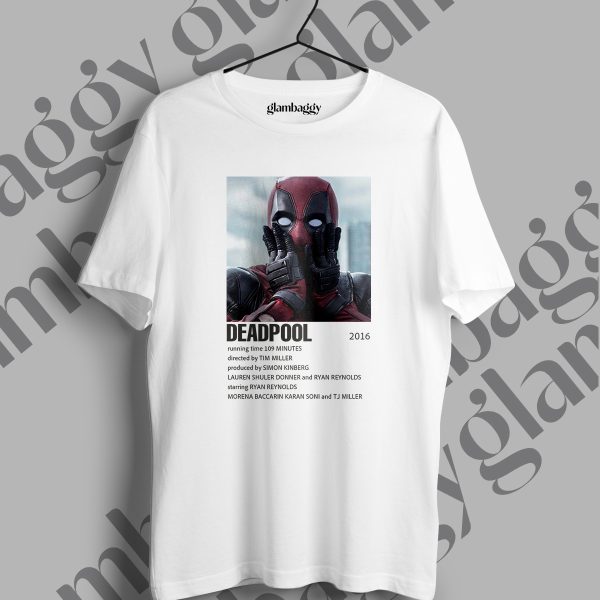 Deadpool Baskılı Beyaz Tişört
