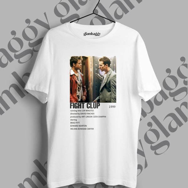 Fight Club Baskılı Beyaz Tişört