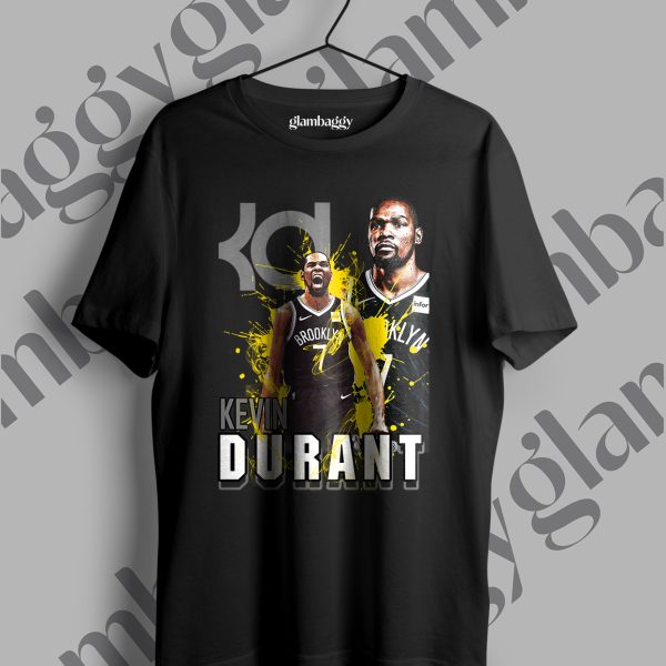 Kevin Durant Baskılı Siyah Tişört