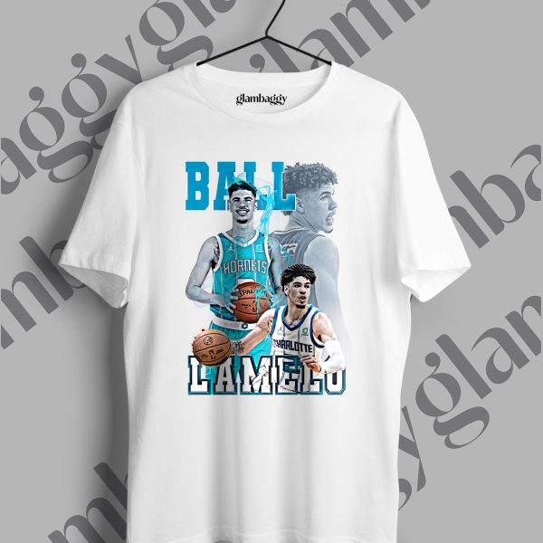 LaMelo Ball Baskılı Beyaz Tişört