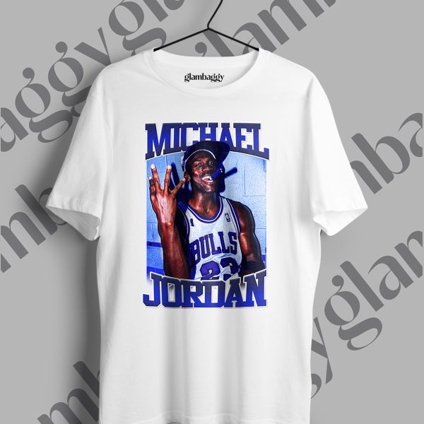 Micheal Jordan Baskılı Beyaz Tişört