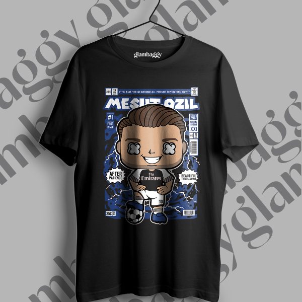 Mesut Ozil Funko Pop Baskılı Siyah Tişört