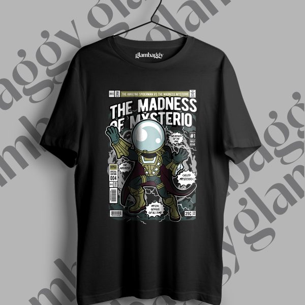 The Madness of Mysterio Funko Pop Baskılı Siyah Tişört