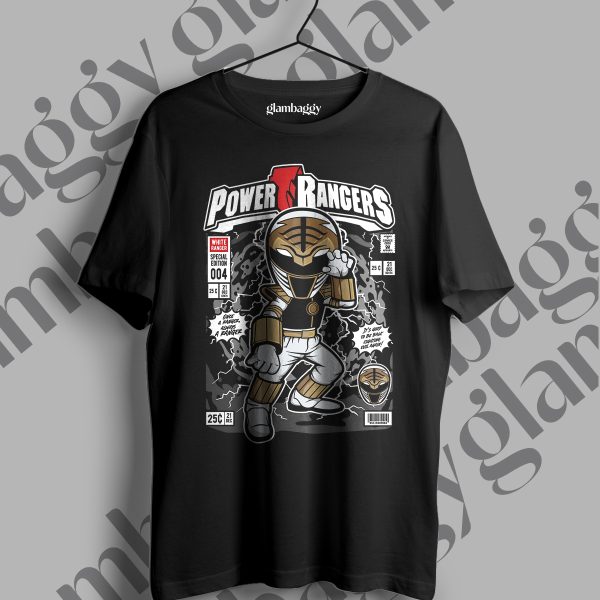 Power Rangers Funko Pop Baskılı Siyah Tişört