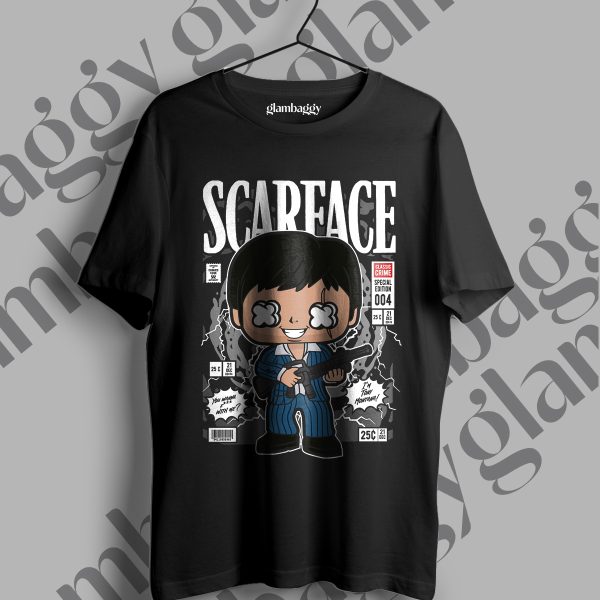 Scarface Funko Pop Baskılı Siyah Tişört