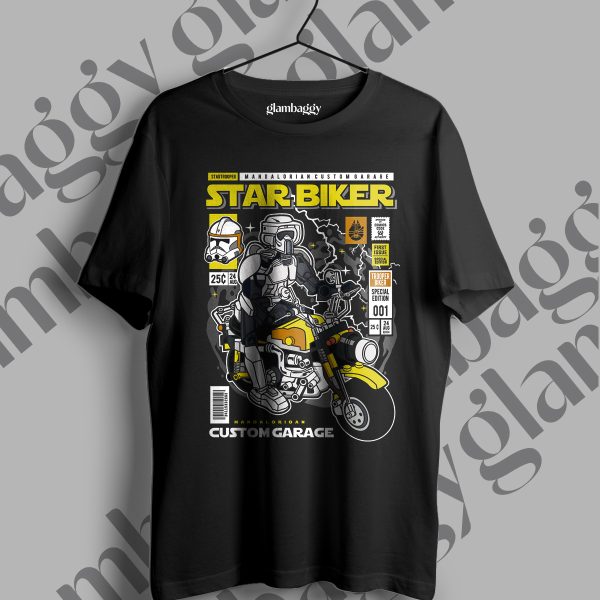 Star Rider Funko Pop Baskılı Siyah Tişört
