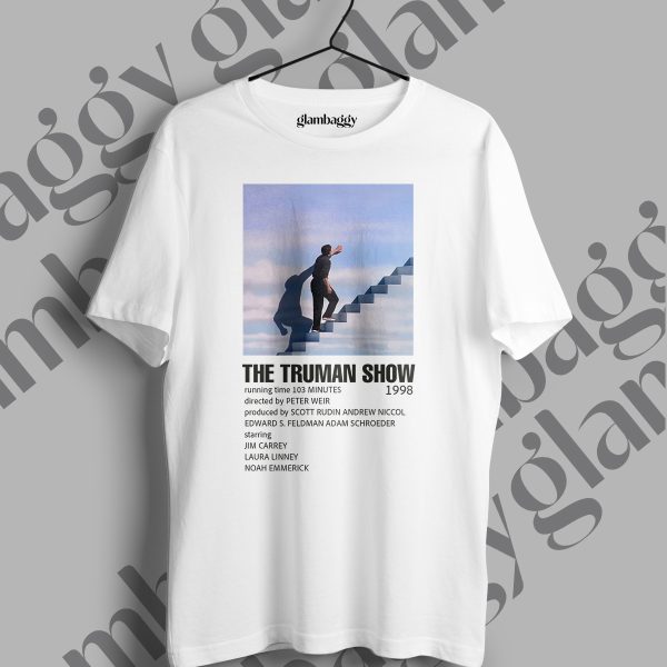 The Truman Show Baskılı Beyaz Tişört