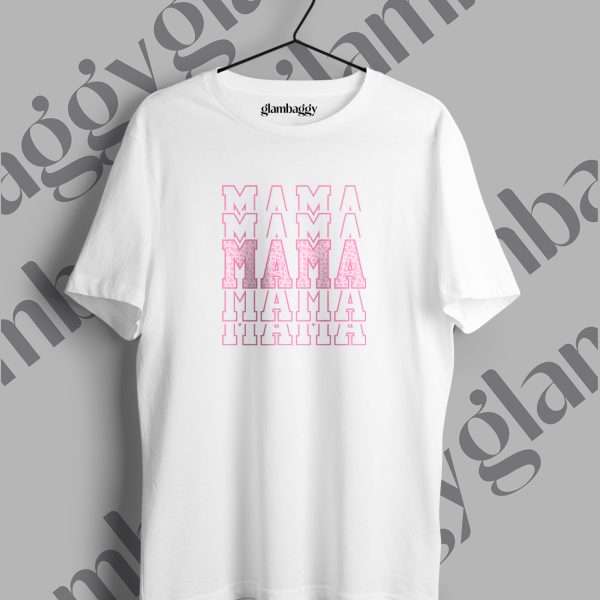 Mama Baskılı Beyaz Tişört